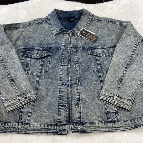 DG2 by Diane Gilman Snow Wash Boxy Jean Jacket - Picture 3 of 9